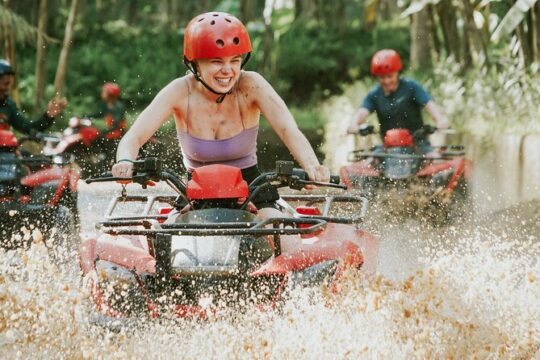 Bali Quad Bike Pass by Waterfall Gorilla Cave Private Transfer All-Inclusive